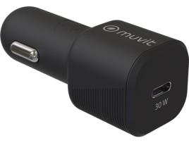 Cargador de Coche USB-C 30W Negro