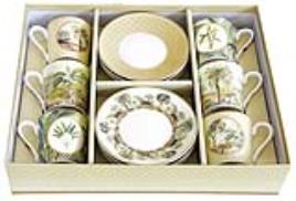 Set 6 chávenas e pratos porcelana Ceylon Easy Life