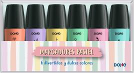 Pack de 6 mini sublinhadores pastel DOHE
