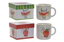 Caneca porcelana 360 ML Fruta (1 unidade)