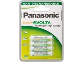 PANASONIC PILHAS RECARREGAVEIS AAA/P03 750MHA BLISTER 4 PI - HHR4MVE4BC