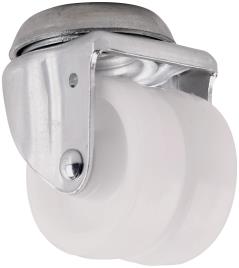 Roda com cavidade 360º 50MM 90KG BRANCO