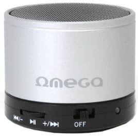 Coluna Bluetooth V3.0 Prateado - Omega