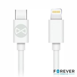 Cabo USB-C Macho / Lightning Branco PD 3A 1m - 