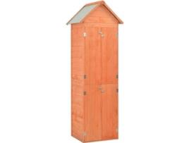 Abrigo para Jardim VIDAXL (Castanho - Madeira - 71x60x213 cm)