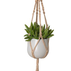 Suporte em macramé ARTEVASI DUPLO NÓ QUADRADO NATURAL 120CM