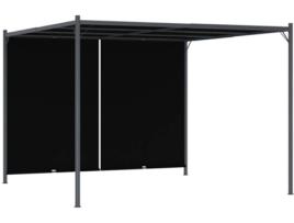 Pérgola  Jardim com Teto Retrátil 49324 (Cinzento - Aço - 300 x 300 x 225 cm)