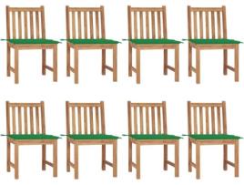 Conjunto 8 Cadeiras de Jardim  c/Almofadas 3073147 (50x53x90 cm - Madeira)