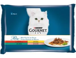 Ração para Gatos GOURMET (8x85 g - Húmida - Adulto - Sabor: Varias Carnes)