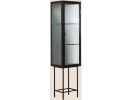 Vitrine  Vertal (Preto - Metal - Vidro - 156 x 37 x 32 cm)