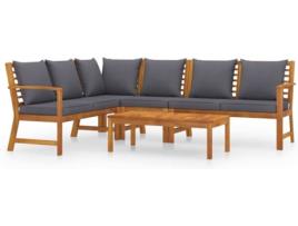 Conjunto de Jardim VIDAXL Lounge 3057780 (Castanho - Madeira de Acácia - 100x50x33 cm - 5 Peças)