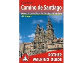 Livro Camino de Santiago walking g. 42W Pyrenees to Santiago 2015 de Cordula Rabe (Inglês)