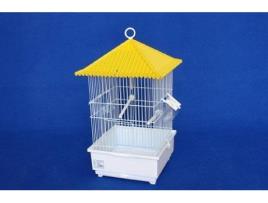 Gaiola para Aves  (Amarelo - 25.5x25.5x54cm)