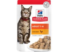 Ração para Gatos HILL'S (12x85 g - Húmida - Adulto - Sabor: Frango)