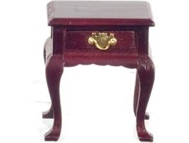 Mobiliário de Brincar  Mahogany Queen Ann Bedside Table (Idade Mínima: 4 Anos - 2.5x2x1.75 cm)