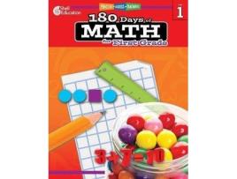 Livro 180 Days of Math for First Grade : Practice, Assess, Diagnose de Jodene Lynn Smith (Inglês)