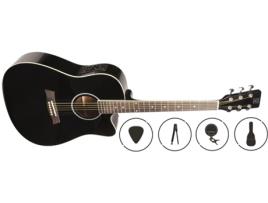 Pack Guitarra Acústica OQAN QGA-51CE (22 Trastes - Corpo: Madeira de Abeto e Tília)