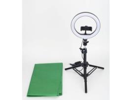 Ring Light + Fundo Verde  Video Creator Studio