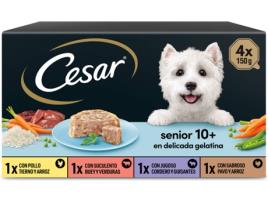 Ração para Cães CESAR (4x150 g - Húmida - Sabor: Carnes Mistas)