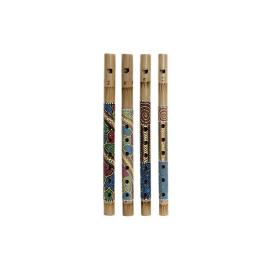 Figura Decorativa  Flauta Doce Bambu (4 pcs) (30 x 2 x 2 cm)