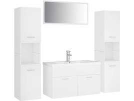 Conjunto de Móveis VIDAXL 3071504 (Branco - Aglomerado de Madeira - 80x38.5x46 cm)