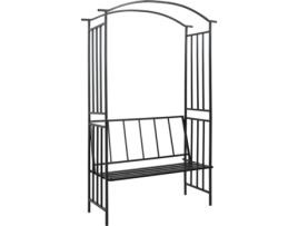 Arco de Jardim VIDAXL 47093 (Preto - Ferro - 128 x 50 x 207 cm)