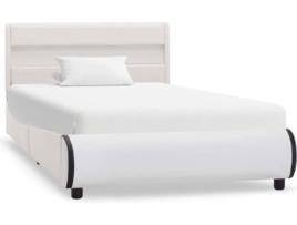 Cama LED  (Branco - Couro Artificial - 217x96x69 cm)