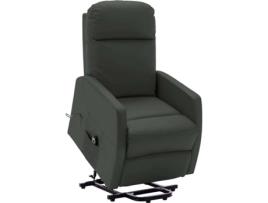 Poltrona  Reclinável Elevatória 321369 Couro Artificial Cinzento