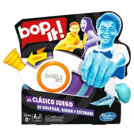 Bop It!  - Jogo de tabuleiro -   - Idade: a partir dos 8 anos.Para 1 ou mais jogadores.Funciona com 2 pilhas alcalinas AA A DE 1,5 V. Inclui pilhas de demonstração.