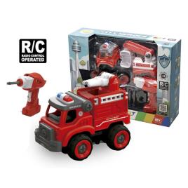 Veículo Telecomandados  Camião dos Bombeiros para Montar com Sons Vermelho