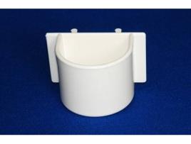Comedouro para Papagaios  Com Grampos (Branco)