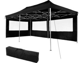 Pérgula TECTAKE Viola 2 Painéis (Preto - Alumínio - 600x300x310 cm)