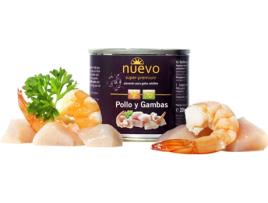 Ração para Gatos NUEVO (230 g - Húmida - Adulto - Sabor: Frango e Camarão)