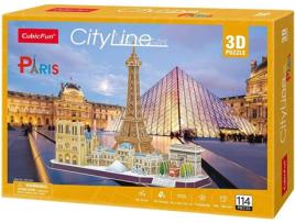 Puzzle 3D WORLD BRANDS Paris (8 anos - 114 peças)