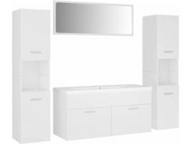 Conjunto de Móveis  3071252 (Branco - Aglomerado de Madeira - 100x38.5x46 cm)