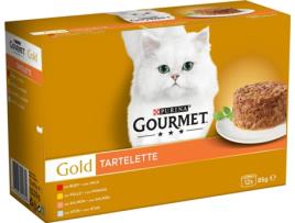 Ração para Gatos GOURMET (24x85 g - Húmida - Adulto - Sabor: Boi, Frango, Salmão e Atum)