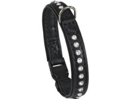 Coleira para Cães  Lux (Preto - 25 x 1.2 cm - Couro Sintético)