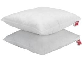 Pacote de 2 Almofadas, Quadrantes de Fibra de Tecido Higiénico (50x50cm) Branco
