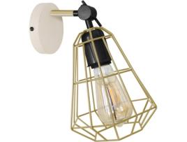 Candeeiro de Parede  Civitá (Natural, Dourado - E27 - Máx. 40W - Metal)