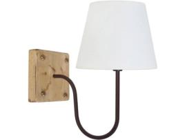 Candeeiro de Parede  Tacks (Castanho - E14 - Máx. 40W - Madeira)