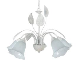 Candeeiro de Teto TOSEL Eglantine (Branco - E14 - Máx. 40W - Metal)