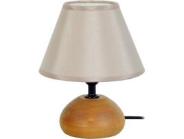 Candeeiro de Mesa  Rachel 16 cm (Império das Trevas, Taupe - E14 - Máx. 40W - Madeira)