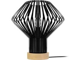 Candeeiro de Mesa  Lam.Zermatt (Preto, Preto Cónico - E27 - Máx. 40W - Metal)