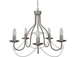 Candeeiro de Teto TOSEL Provençale (Taupe 5 - E14 - Máx. 40W - Metal)