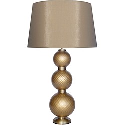 Candeeiro de mesa 3 BOLAS DE VIDRO E27 1 LUZ DOURADO