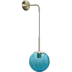 Candeeiro de parede BOLA DE VIDRO E27 1 LUZ AZUL