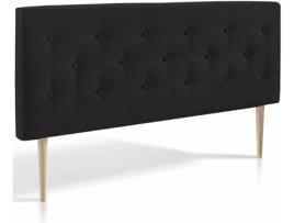 Cabeceira de Cama  Oslo Capitoné (Cinzento - 140 x 60 x 8 cm - Tecido, Contraplacado)