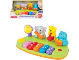 Brinquedo Musical  Piano animais de floresta com luz e som (26,5x14,8x10,4 cm - 12 meses)