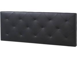 Cabeceira de Cama  Rombo (Preto - 140 x 60 x 8 cm - Espuma, Contraplacado, Couro Sintético)