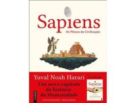 Livro Sapiens: Os Pilares da Civilização (Novela Gráfica, vol. 2) de Yuval Noah Harari e David Vandermeulen (Português)